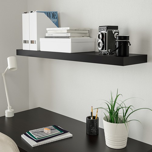 Rak dekorasi hiasan ambalan dinding panjang 100x20 buku sepatu kosmetik kamar tv dapur minimalis rak