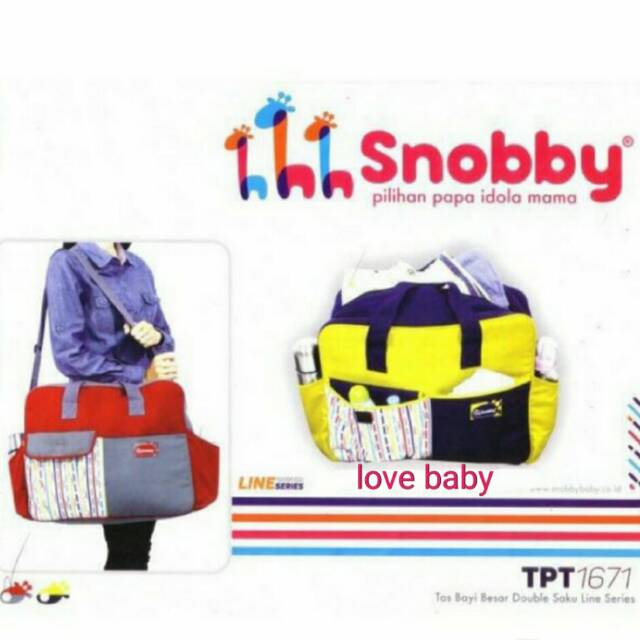 SNOBBY TPT1671 Tas besar double saku seri LINE