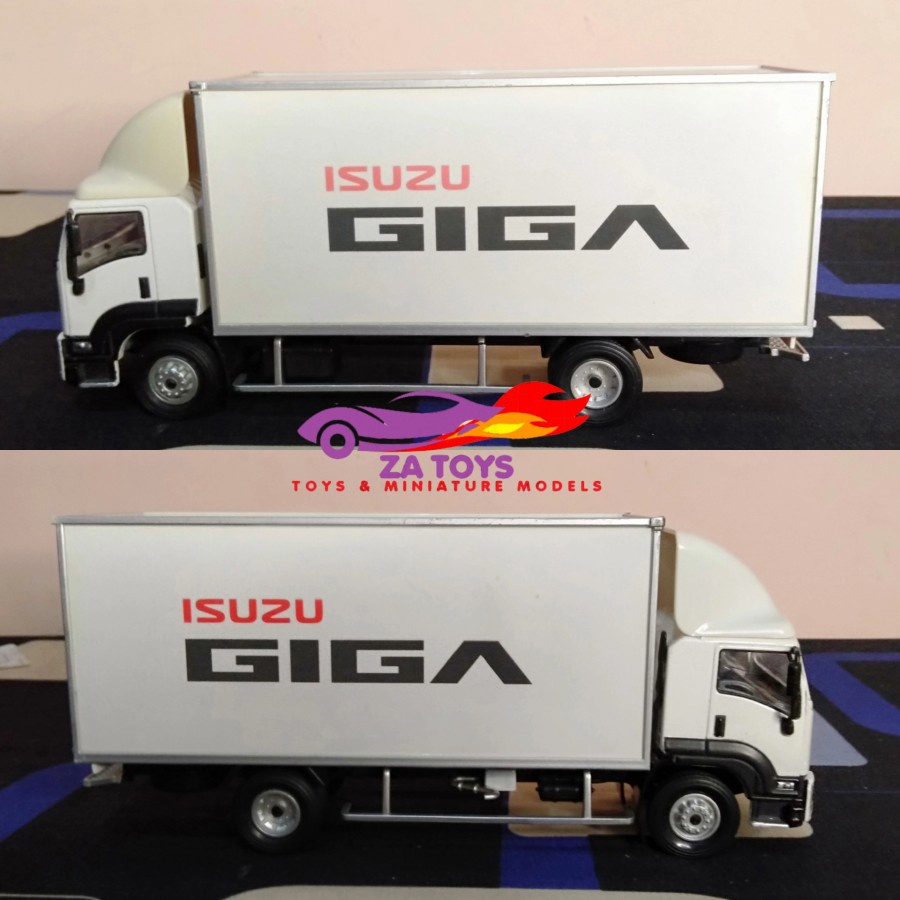 Diecast Isuzu Giga Truck Box White Loose Skala 1:43 Dealerbox Isuzu