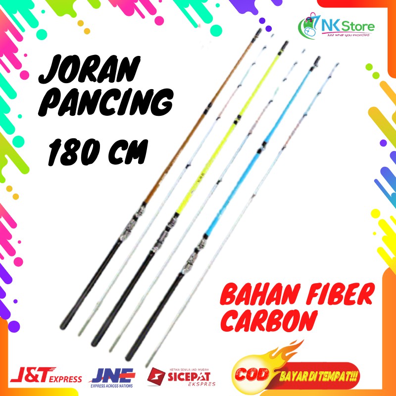 Joran Alat Walesan Mancing Pancing Laut Bahan Carbon Fiber 2 Segments Panjang 1.8M