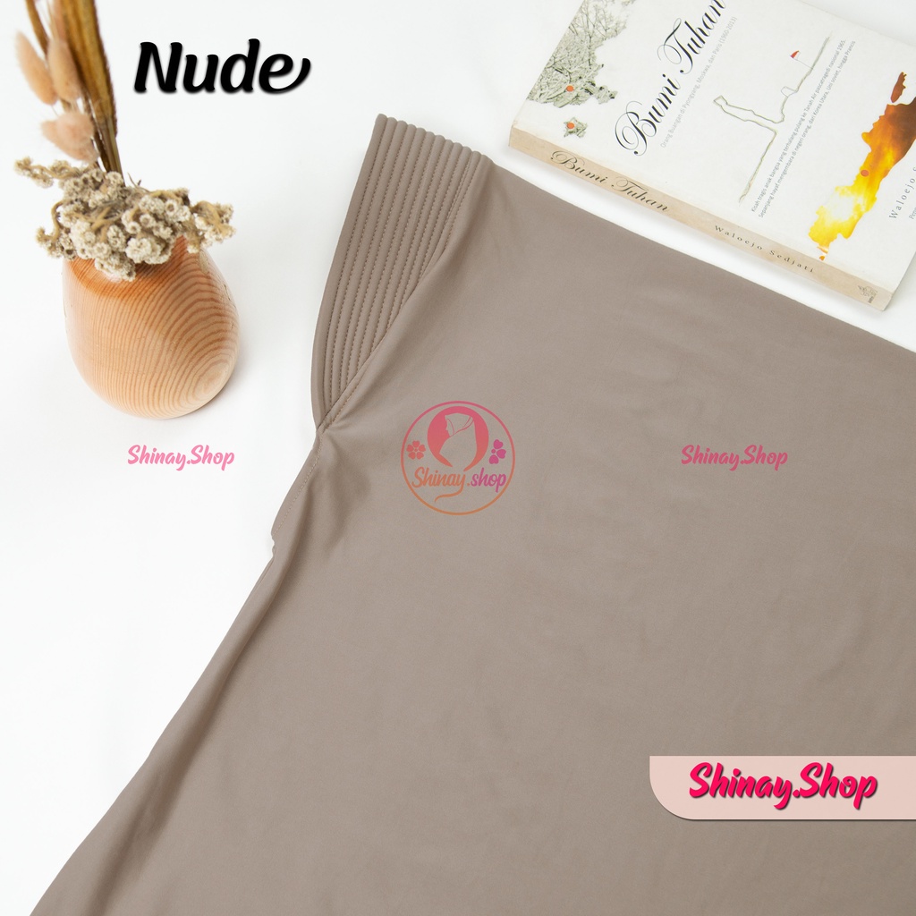 Hijab Bergo Jersy sport premium hijab olehraga voli ukuran S-Nude