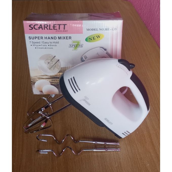 Scarlett Mixer Tangan Listrik 7 Speed Kecepatan Hand Mixer Pengocok Adonan Kue Telur