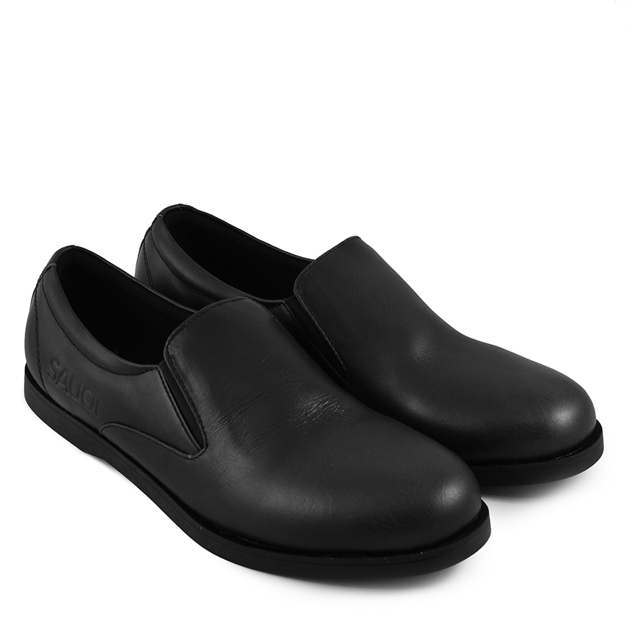 SAUQI - Sepatu Slop Formal Pria Sauqi Gope Hitam Sepatu Kulit kasual Murah