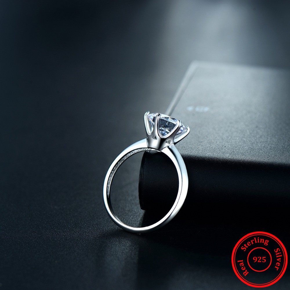Cincin Fashion Wanita Perak Lapis Rhodium Solid Sterling 925 RS095