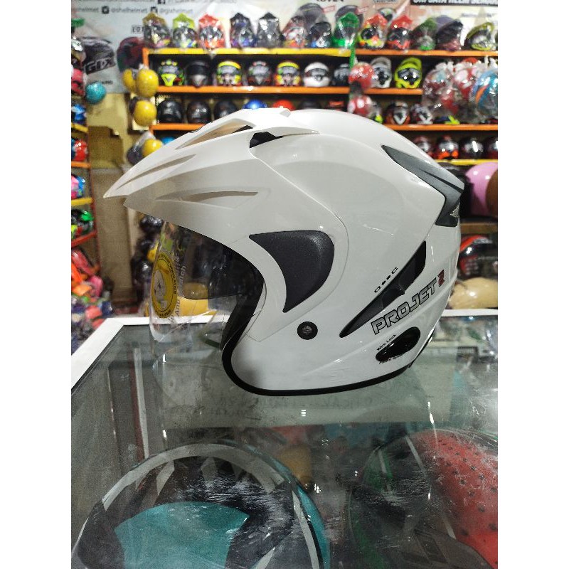Helm MDS projet2 putih double visor