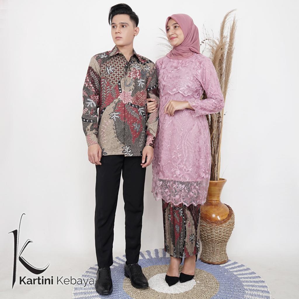 Jual Kebaya Couple Batik Kemeja Pakai Puring Couple Pesta Kemeja Batik Kemeja Pria Kemeja