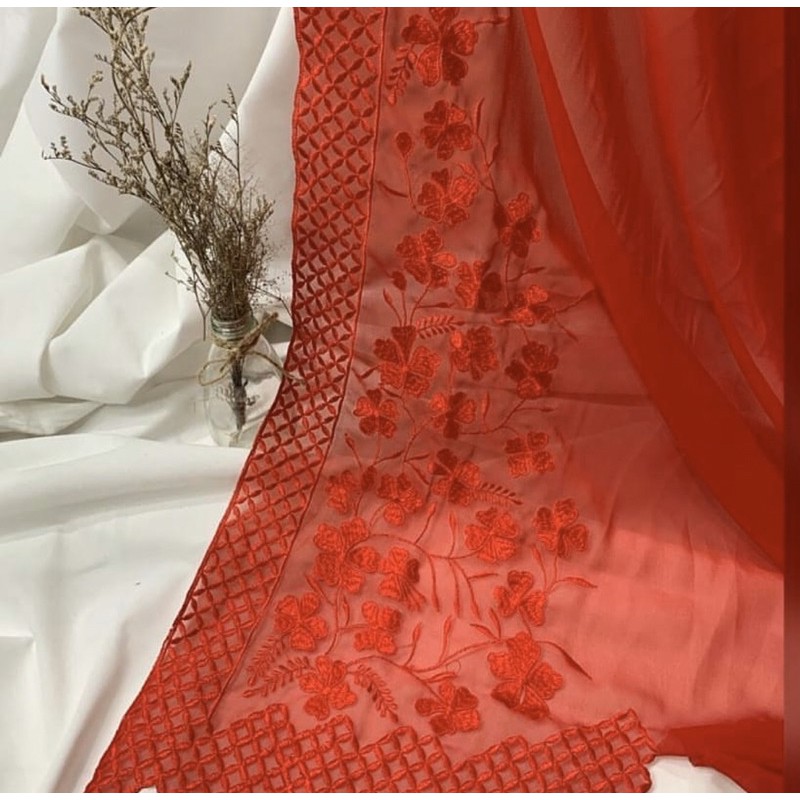 kin kebaya bordir motif cleopatra warna untuk satu baju