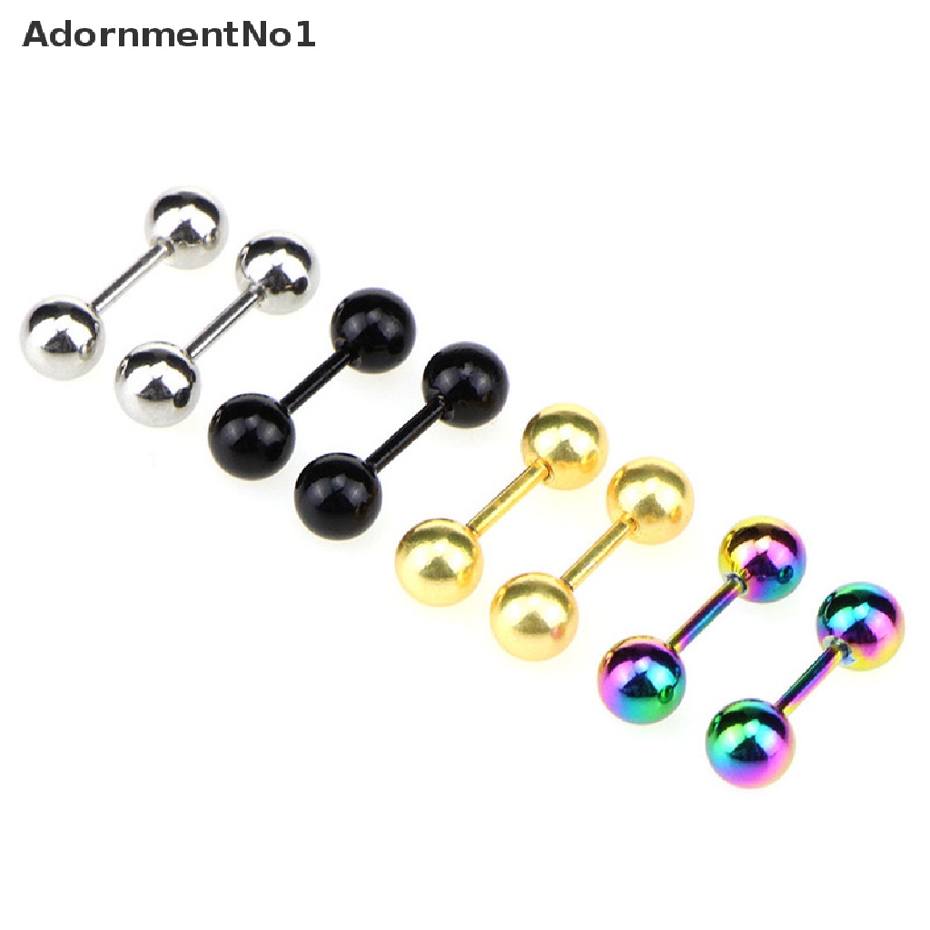 [AdornmentNo1] Stainless Steel Barbell Ear Cartilage Tragus Helix Stud Bar Earrings Piercing [new]