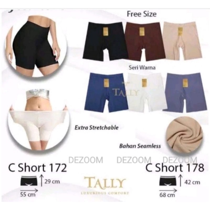 Dalaman Rok Short Pants Wanita Seamless Tanpa Jahitan Tally 172 / 174 / 175 / 176 / 178