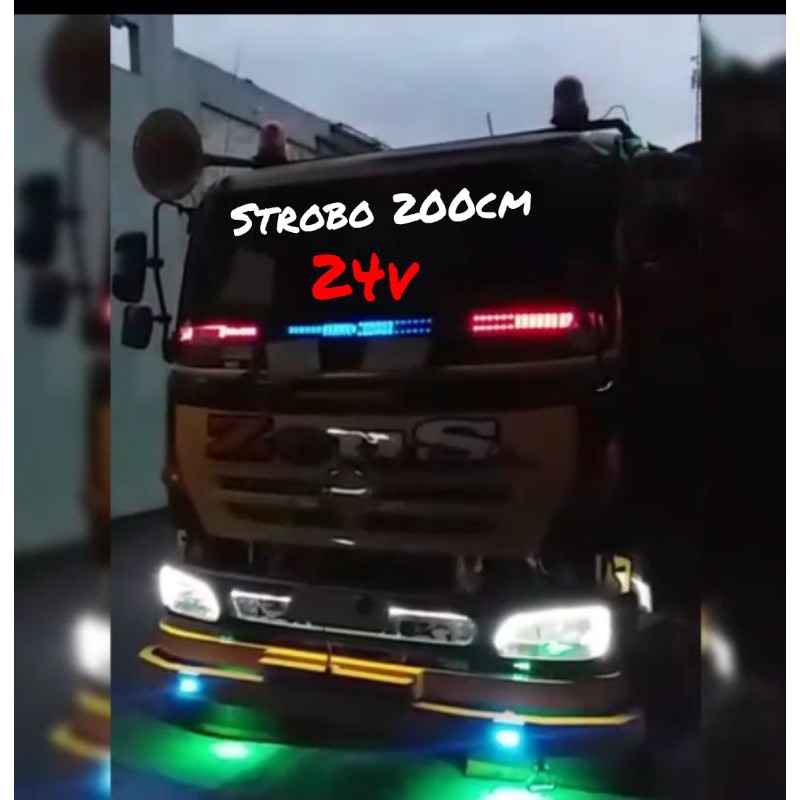 lampu strobo kaca depan bus 24volt dan truck besar 200cm rgb running