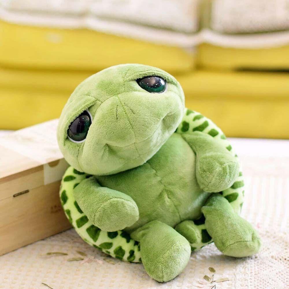 Quinton Tortoise Plush Toy Children 20CM Boneka Kura-Kura Orang Tua-Anak Boneka Animal Pendek Mewah Hijau