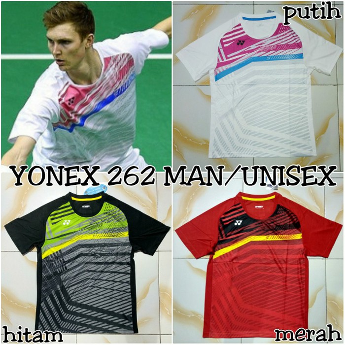 BAJU BADMINTON YONEX 262 IMPORT BAJU YONEX AXELSEN TIMNAS DENMARK
