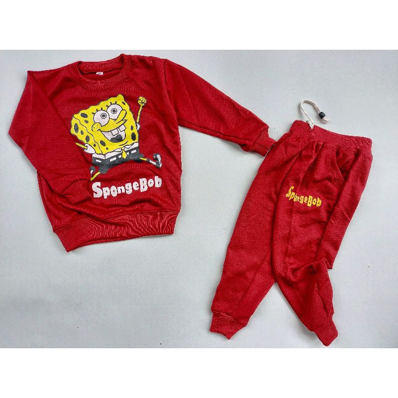 PILIH WARNA MOTIF Setelan Jogger Anak Karakter Setelan Sweter Aplikasi Sablon 8 bulan - 6 Tahun