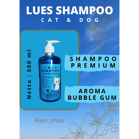 Shampoo primium kucing dan anjing anti rontok, fleas