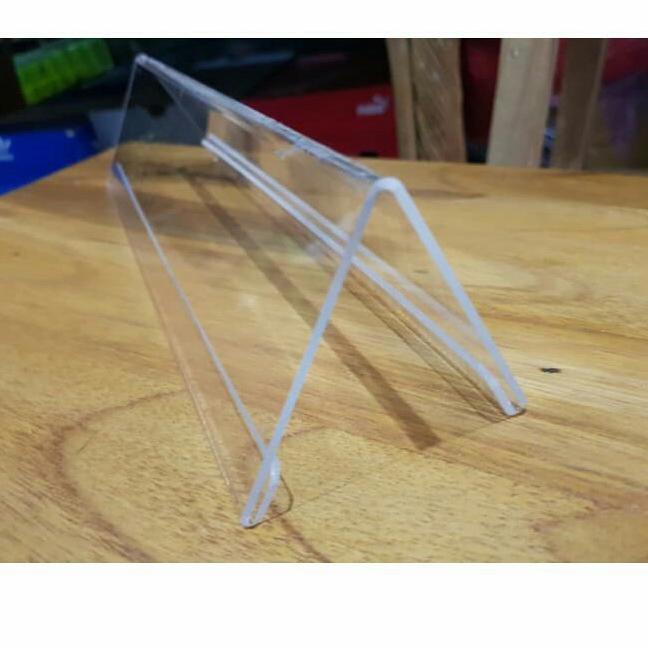 

ノ name plate tag papan nama meja akrilik 10x25 cm segi tiga ぬ