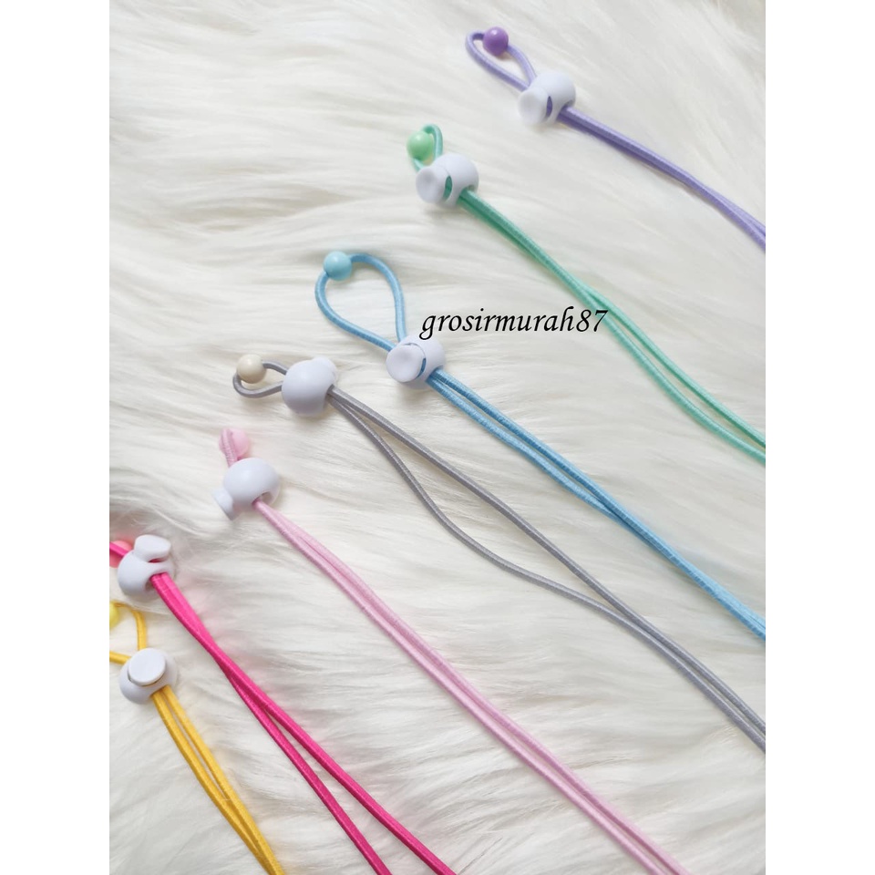 Kalung Tali masker 2 in 1 / Strap mask rantai korea / konektor masker hijab elastis model gantung anting bunga