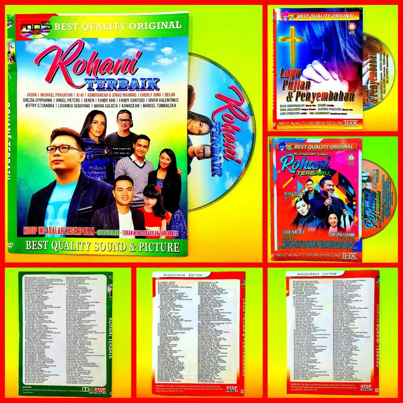 KASET MP5 VIDEO MUSIK LAGU ROHANI TERBAIK PAKET 3 DISC LENGKAP LAGU ROHANI TERBARU TERPOPULER