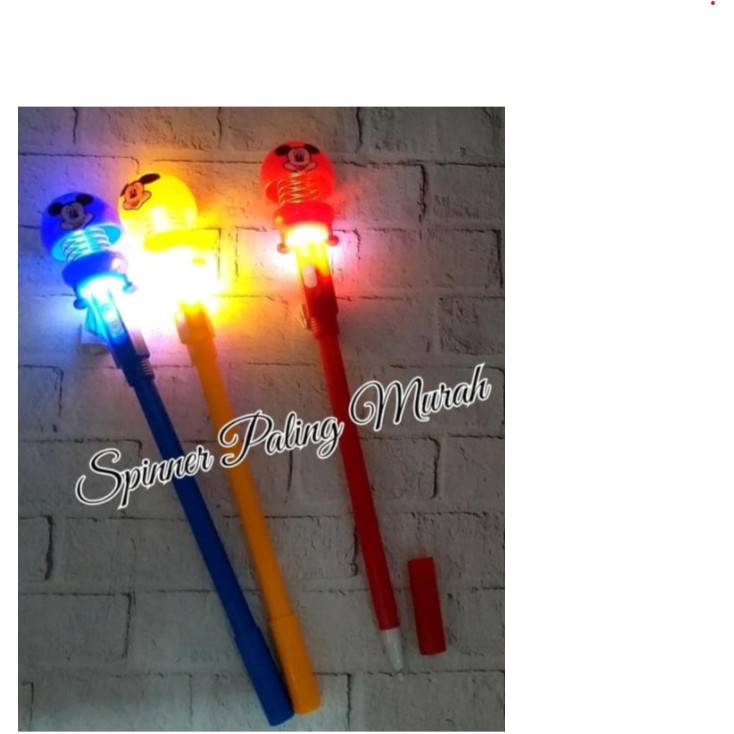 

(LUSINAN) Pulpen / Pen LED PER MICKEY MOUSE SABLON Gel Fancy Karakter