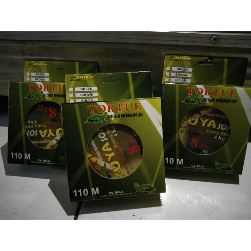 SENAR PANCING TORTUE CAP KUYA SOFT ( dus Hijau) 110M