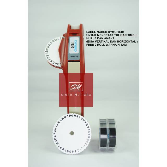 

LABEL MAKER EMBOSS DYMO 1610 (FREE 2 ROLL )