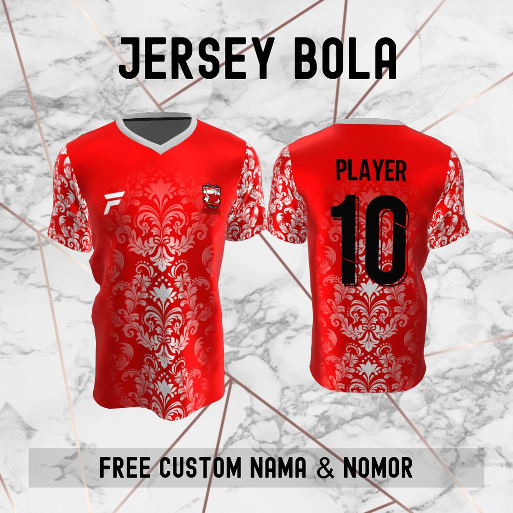 Jersey Batik Madura United Klub Bola Baju Kaos Custom Nama dan Nomor Punggung - 1005