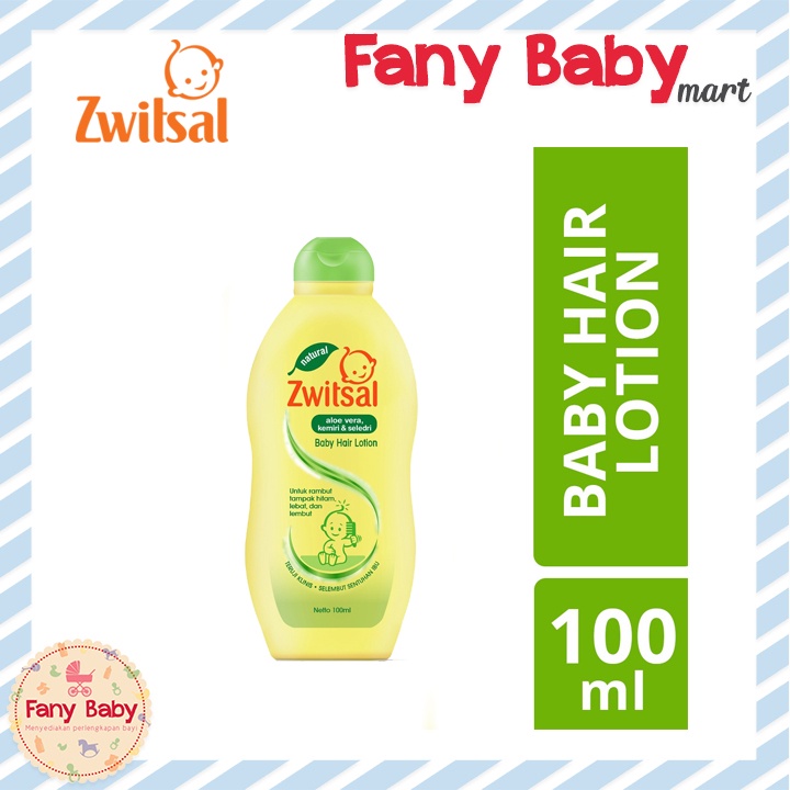 ZWITSAL BABY HAIR LOTION NATURAL ALOEVERA, KEMIRI, SELEDRI 100ML