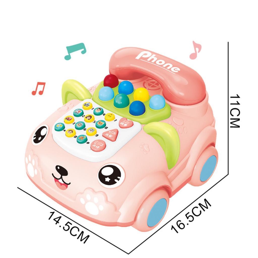 [FUNNY]Mainan Mobil Telephone Edukasi Anak Berlampu Dan Music / Early Education Telephone