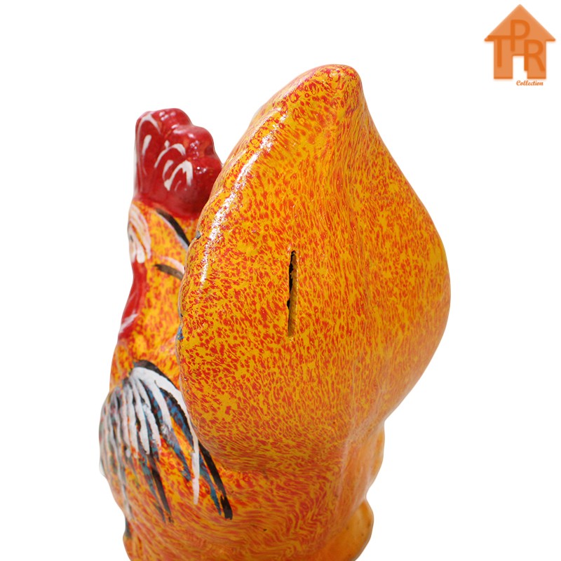 Celengan Ayam Tradisional Motif Burik T22 - SS + packing kayu