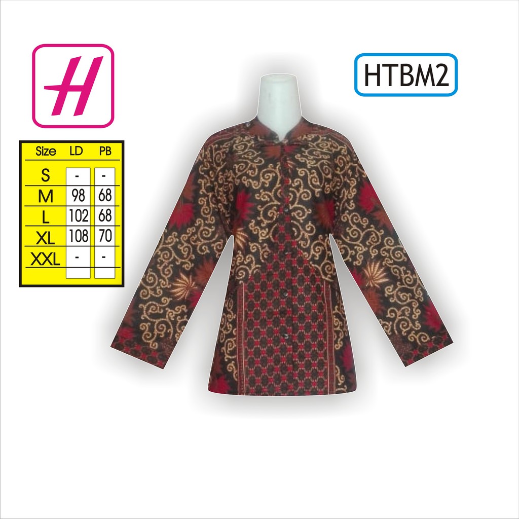 Busana Batik Modern Grosir Pakaian Desain Baju Batik Modern Htbm2 Shopee Indonesia