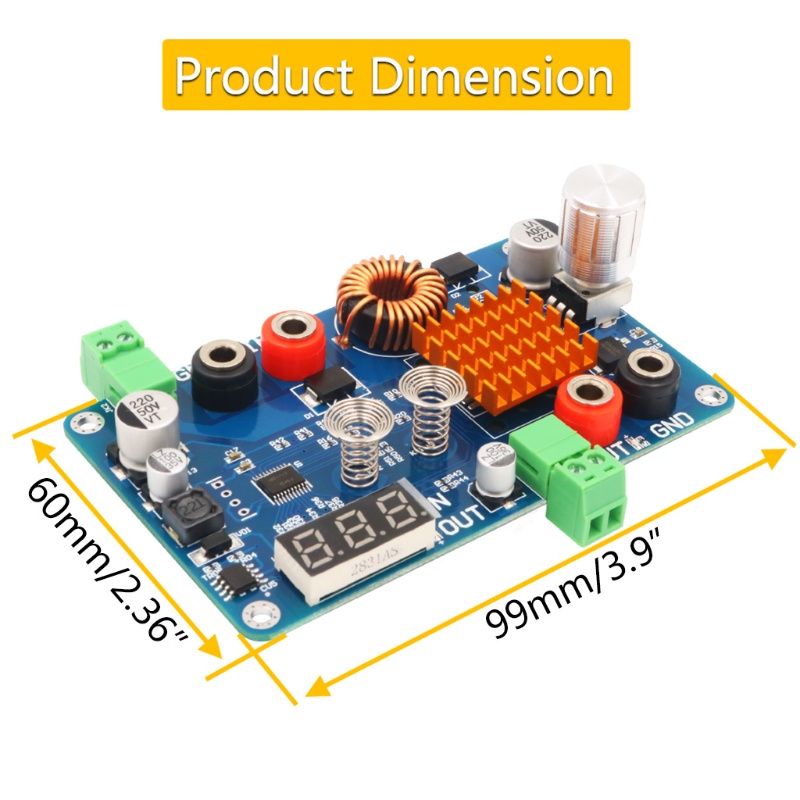 Btsg ADJ Voltage DC-DC 5-32V to 5-45V Step Down Led Modul Konverter Daya Step Down