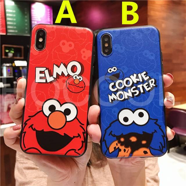 Soft case motif Elmo untuk Oppo A5s A7 dan F9