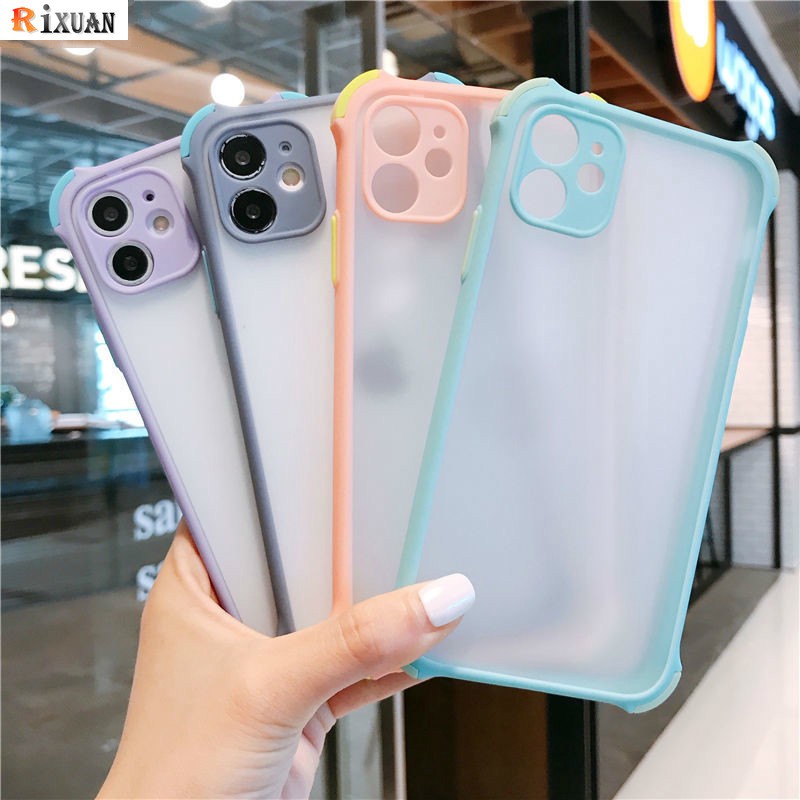 iPhone 12 Pro Max Mini 11 Pro Max XS Max X XR 8 7 6 6S Plus SE Anti-Shock Camera Protection Shockproof Matte Skinny Case