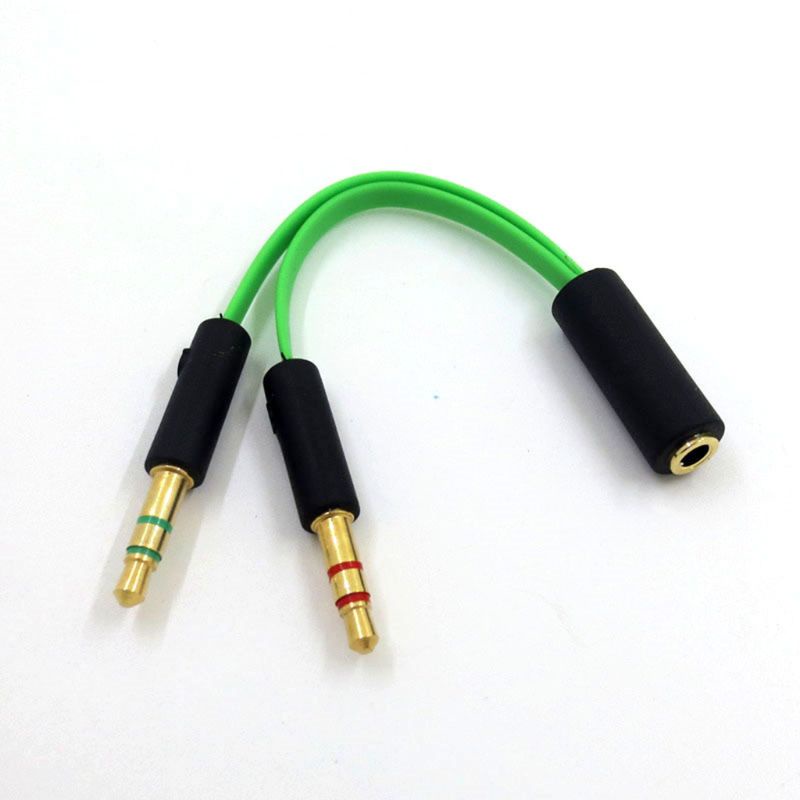 Btsg Adapter Splitter Kabel Audio Headphone / Headset / Microphone Untuk Komputer Razer