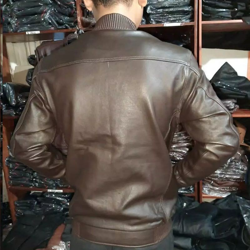 JAKET KULIT ASLI MODEL KAMSAY/FULL KAMSAY/KULIT ASLI BUKAN KW/GARANSI UANG KEMBALI/FULL KAMSAY/KEREN