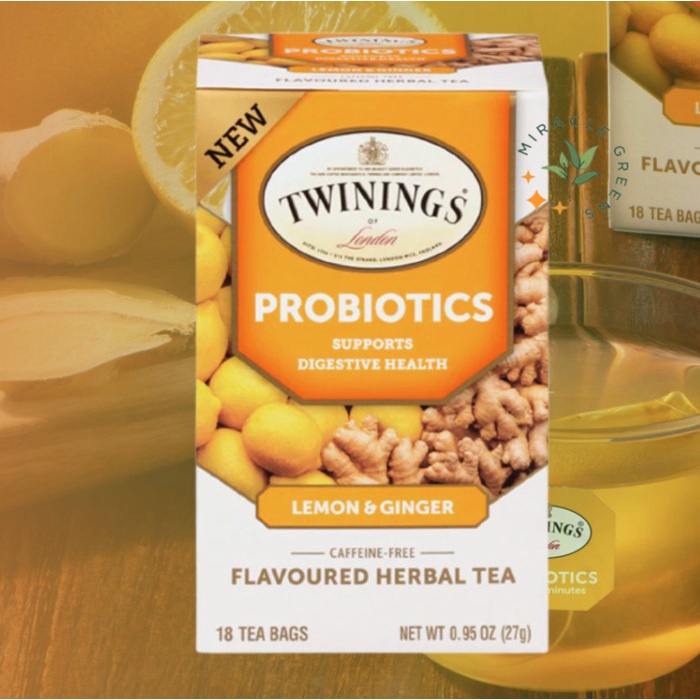 

ORIGINAL MURAH Twinings Herbal Tea Caffeine Free Probiotic Black Tea Teh Herbal - Lemon & Ginger