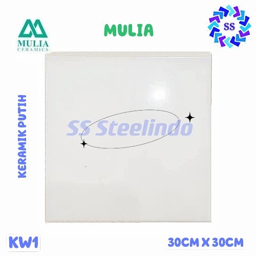 KERAMIK LANTAI PUTIH 30X30 MULIA KW1