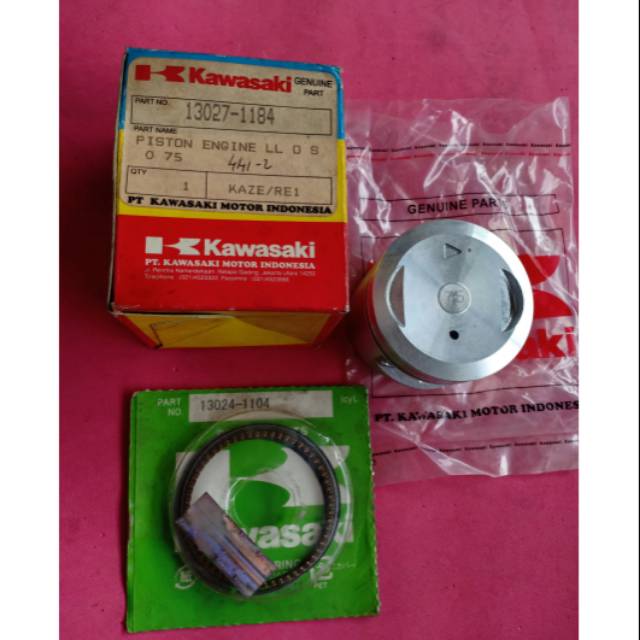 Seher piston dan ring kaze kaze R os75 original asli NOS JAPAN