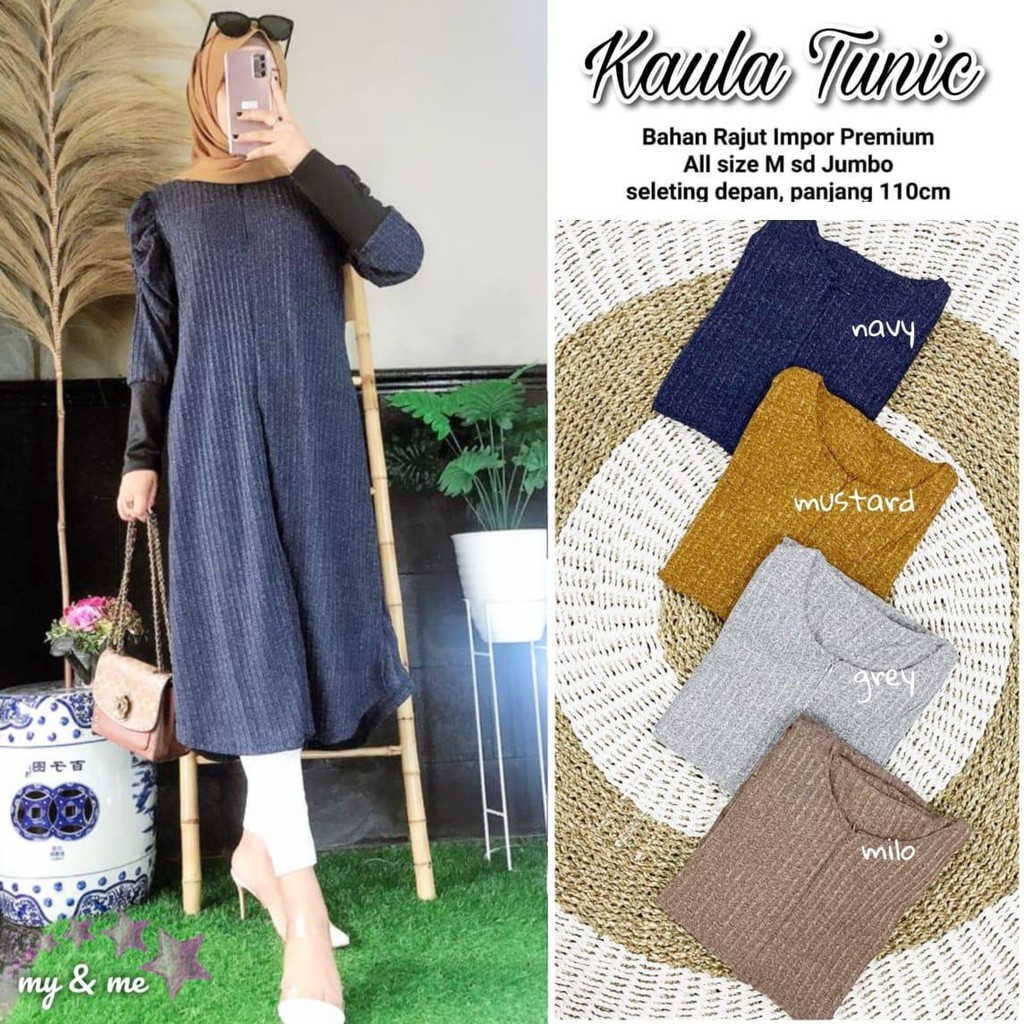KAULA TUNIK by MPMF : Tunik kaos import berkualitas nyaman halus adem original realpict jumbo