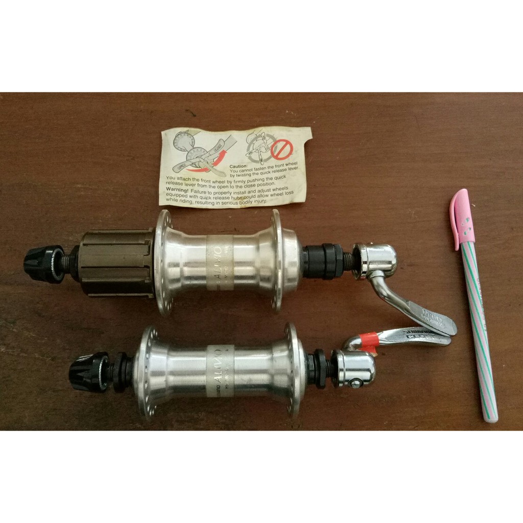 SHIMANO ALIVIO HUB HB-MC10 DAN FRONT HUB FH-MC10 36 HOLE SEPEDA QUICK RELEASE MADE IN JAPAN NOS
