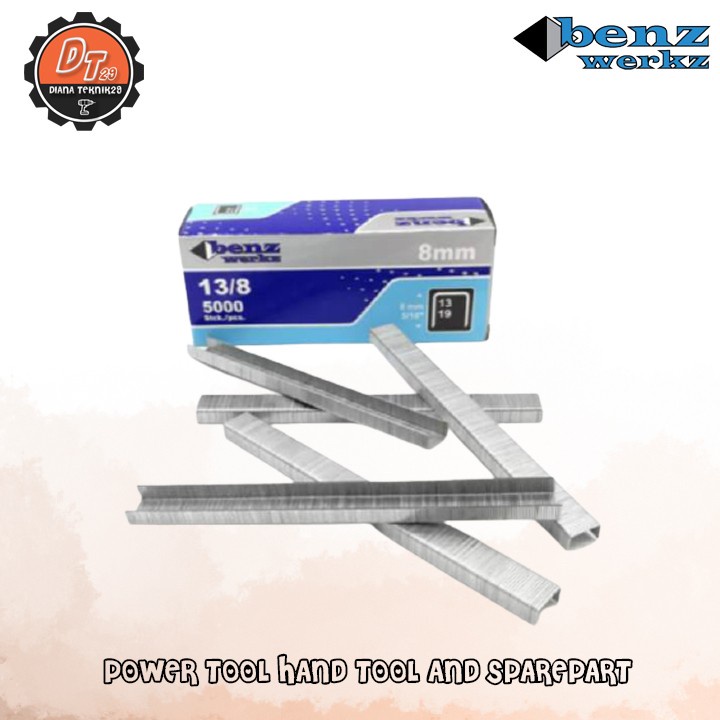 

isi Refill Stapler Steples Tembak 8 mm 13/8 Benz 5000 pcs