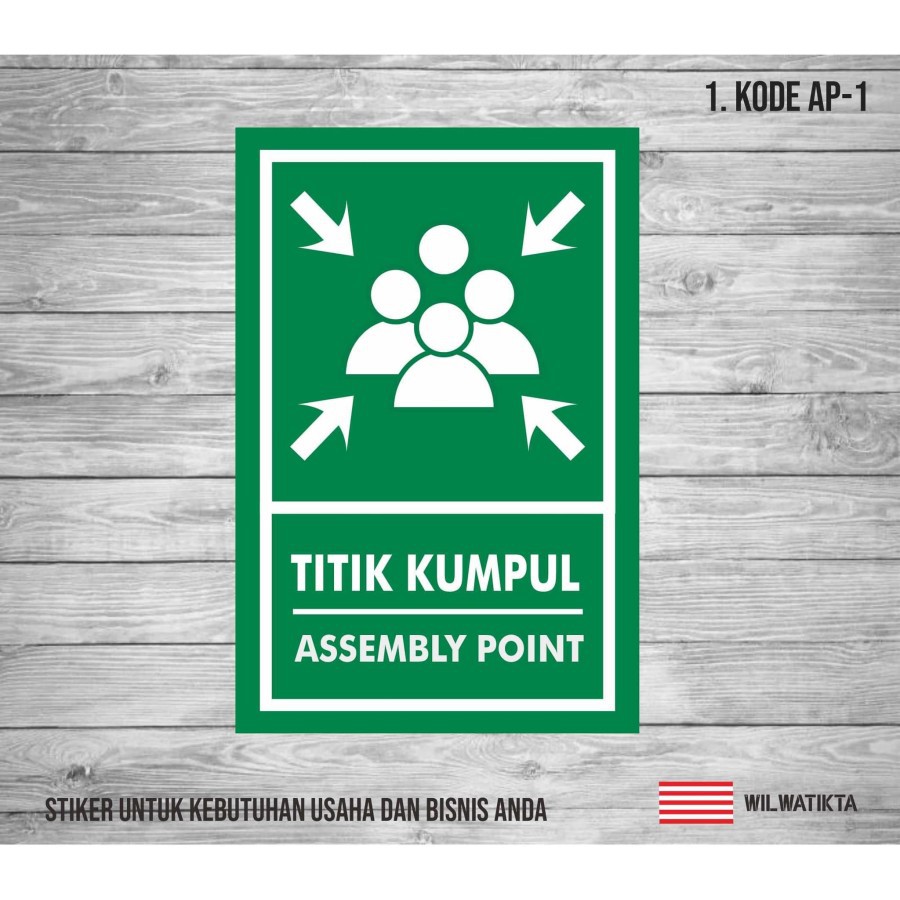 

SIGN K3 RAMBU STICKER LABEL TITIK KUMPUL 20X30CM