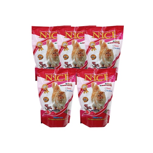 Nice cat food Makanan Kucing kering 1 kg seafood dan tuna