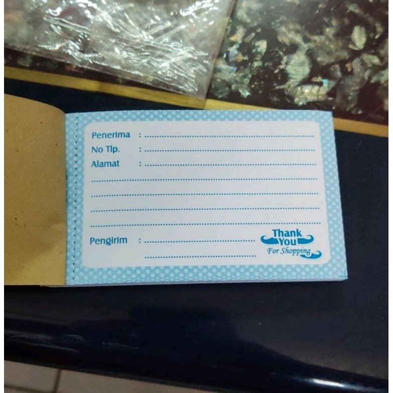 

buku label pengiriman olshop