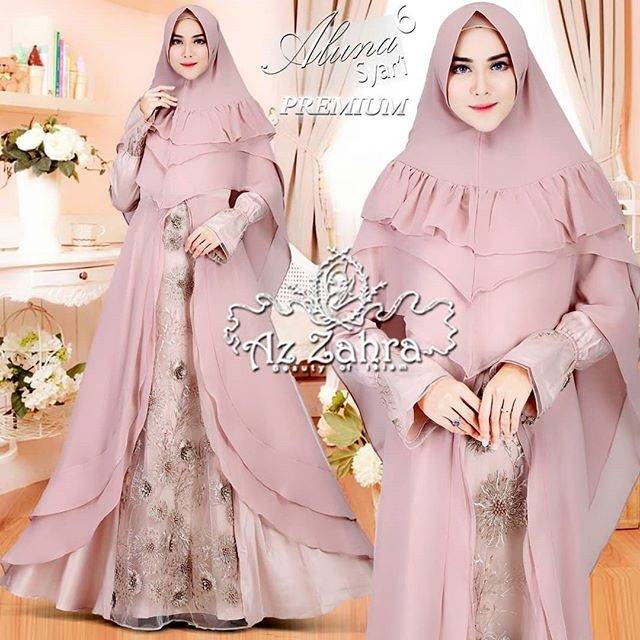 Aluna Syari vol 6 (edisi Premium) by Az Zahra. 1set gamis syari catik elegan