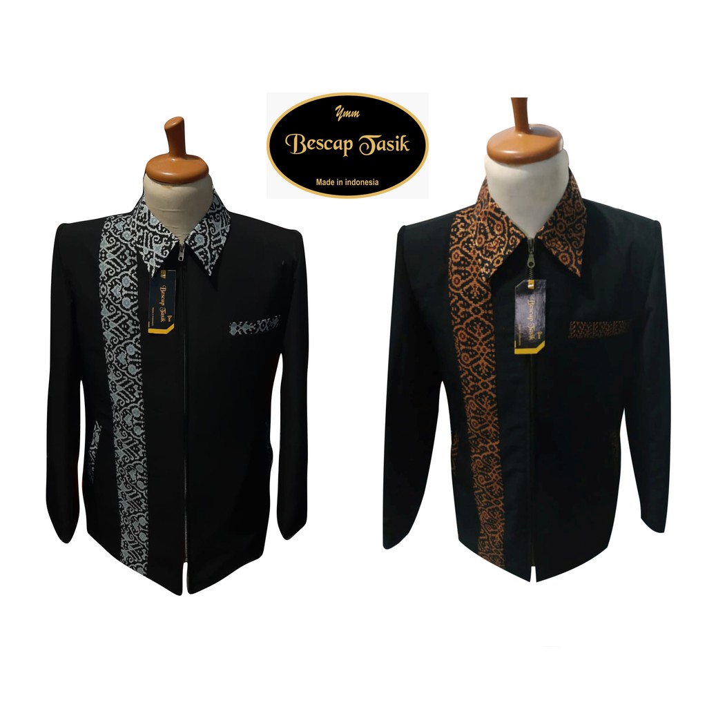 Jasket Kombinasi Batik Royal Jas Jaket  Jas Santri Motif Selendang Terbaru Original