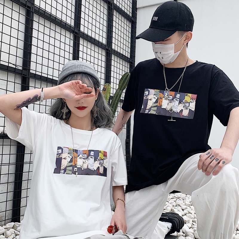 MYSTIQUE.ID-BAJU KAOS COUPLE NARUTO T-SHIRT LUCU DAN AESTHETIC