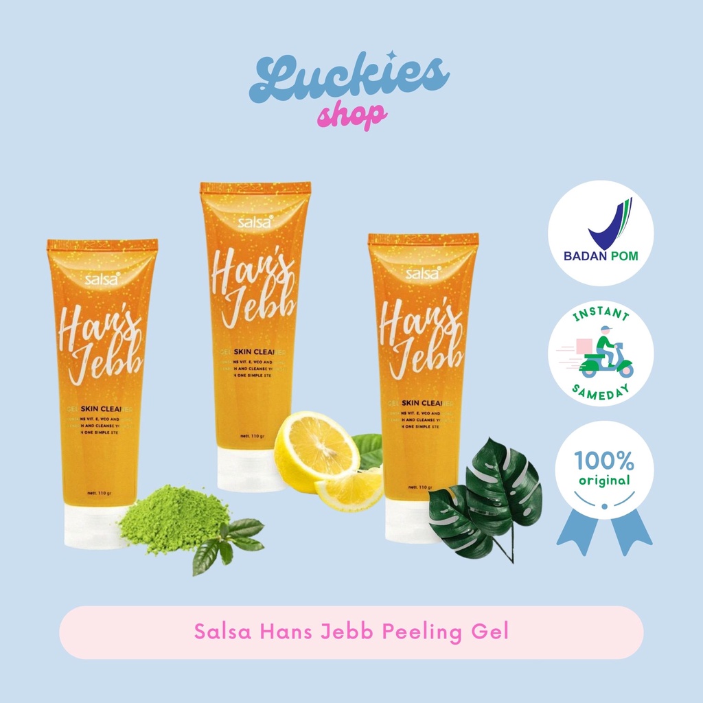 BPOM Salsa Hans Jebb Peeling Gel (Lulur tanpa bilas) Pemutih Ketiak Lulur Badan Body Scrub Ketiak