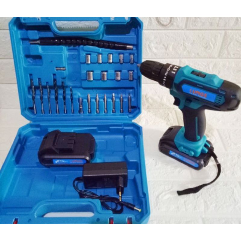 Mesin bor cordless baterai 21volt bor beton