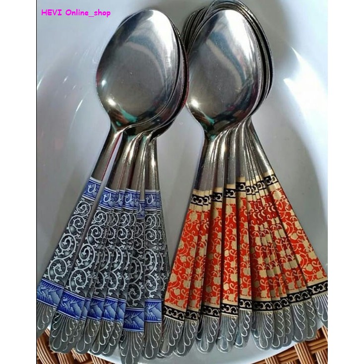 Sendok batik,sendok makan,sendok motif batik