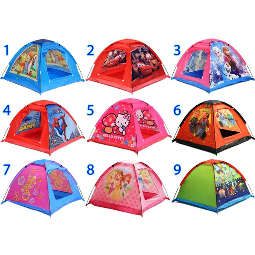 Mainan Tenda Kemah Anak Kemping Karakter Kartun